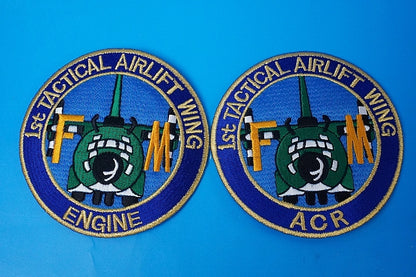 Patch JASDF 1st Transport Air Squadron Komaki Air Base ENGINE ACR Deformed 2 piece set without hook and loop