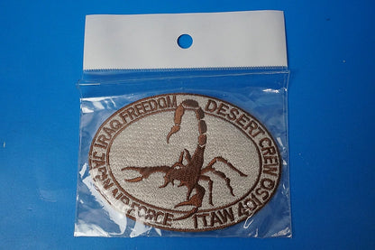 Patch JASDF 1st Transport Air Wing, 401st Squadron, IRAQ FREEDOM DESERT CREW, Iraq Scorpion, No Velcro