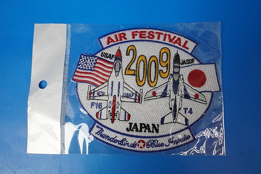 Patch JASDF Misawa Air Festival Blue Impulse & Thunderbirds Competition Commemorative Patch 2009 Misawa Air Force Base without hook and loop
