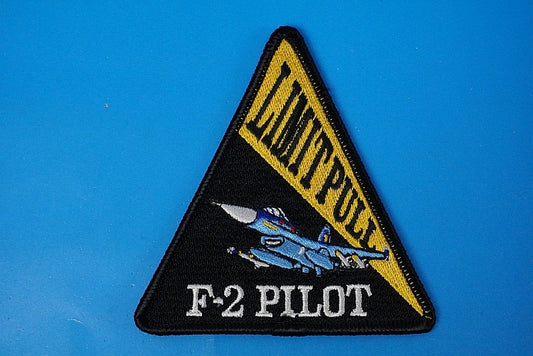 Patch JASDF F-2 Pilot LIMIT PULL Triangle without hook and loop