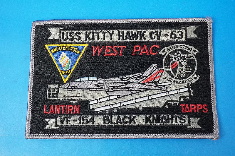 Patch USN F-14 Tomcat VF-154 Black Knights WESTPAC/Westpak Western Pacific Voyage Commemorative Square without hook and loop