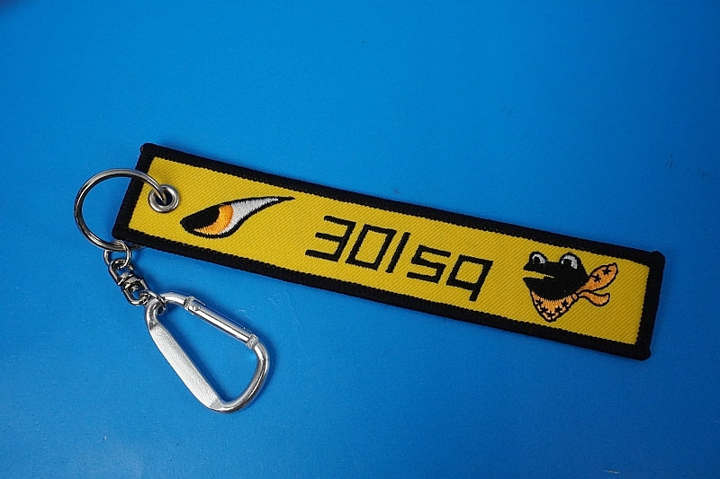 Patch JASDF Go for it!! Frog Keychain/Flight Tag with Keyring