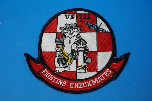 Patch USN F-14A Tomcat VF-211 Fighting Checkmates without hook and loop