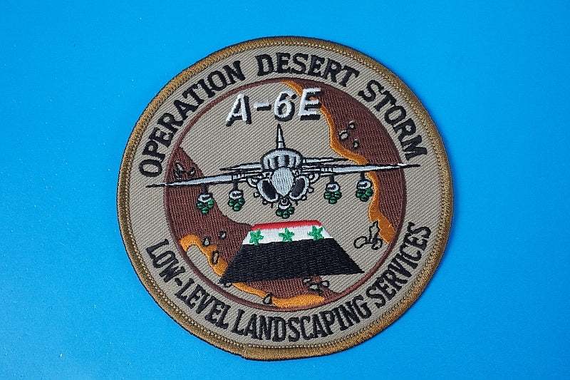 Patch USAF A-6E OPERATION DESERT STORM LOW-LEVEL LANDSCAPING SERVICES without hook and loop
