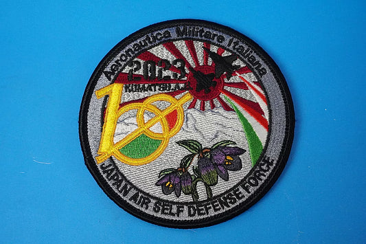 Patch JASDF Japan Air Self-Defense Force Japan-Italy Joint Training Commemorative Patch 2023 Sacred Mt. Hakusan Black Lily Komatsu Air Base With Velcro