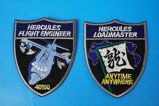 Patch JASDF 1st Air Transport Wing 401st Squadron K/C-130 Hercules and other 2 types 2-piece set without hook and loop