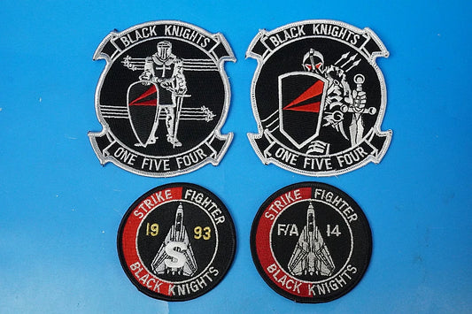 Patch USN U.S. Navy F-14 Tomcat VF-154 Black Knights 4 types, 4 sets No Velcro