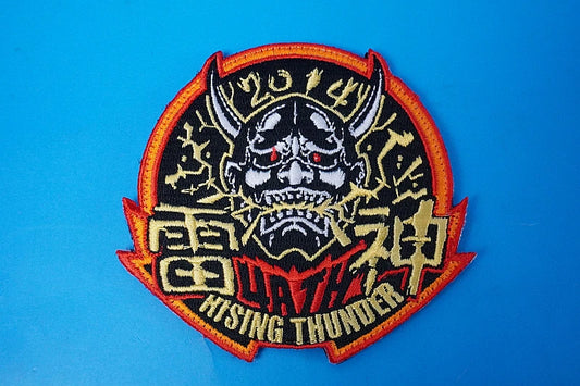Patch JGSDF 4th Anti-Tank Helicopter Squadron 4ATH Raijin Rising Thunder 2014 Hannya with Velcro