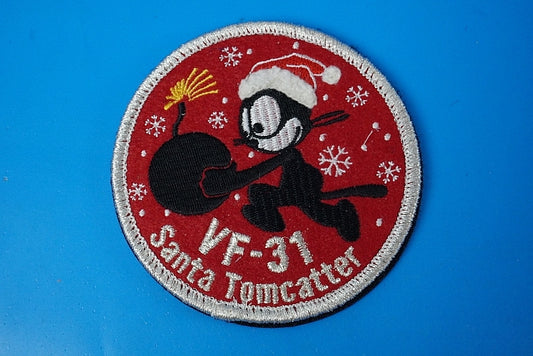 Patch USN F-14D Tomcat VF-31 Santa Tomcat with hook and loop