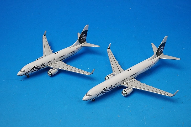 1:400 B737-700 Alaska N619AS B737-800 N546AS 2 piece set GJASASET1 Gemini airplane model