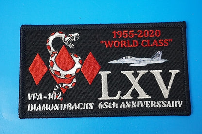 Patch USN VFA-102 Diamondbacks 65th Anniversary 1955-2020 WORLD CLASS without hook and loop