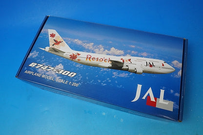 1:200 B747-300 JAL Rizzocha Orange JA8186 27002 JTA airplane model