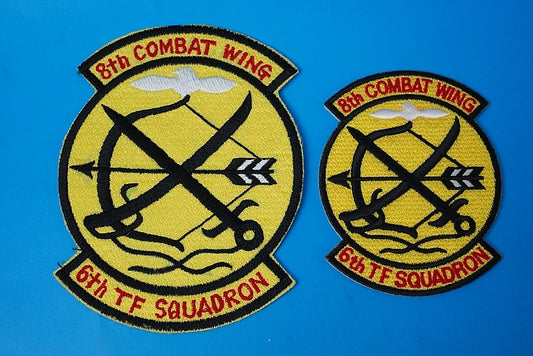 Patch JASDF 8th Air Wing 6th Squadron High Visibility Large and Small Set without hook and loop