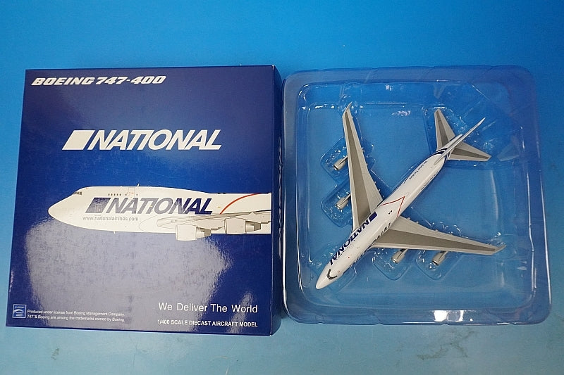 1:400 B747-400 National Air N952CA XX4490 JC Wings airplane model