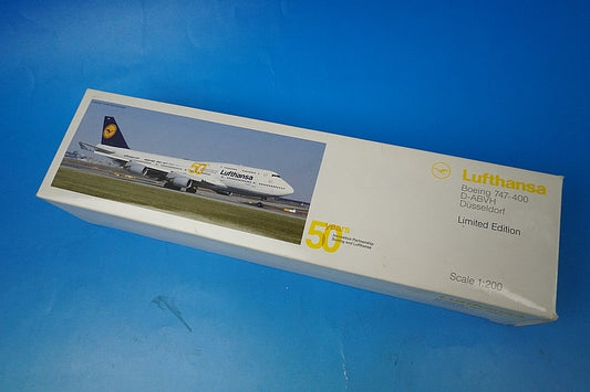 1:200 B747-400 Lufthansa 50 Years Dusseldorf D-ABVH LH08 LIMOX airplane model