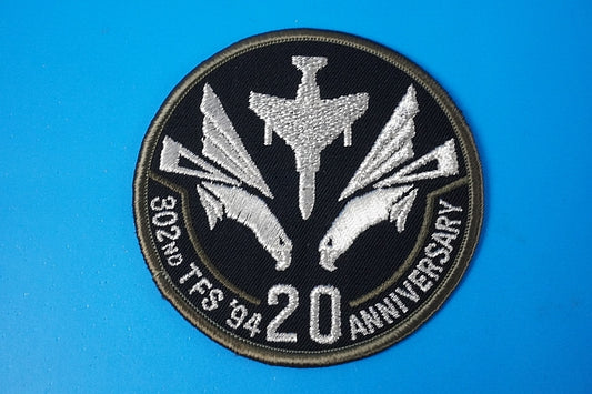 Patch JASDF 20th Anniversary White tailed Eagle Silver without hook and loop
