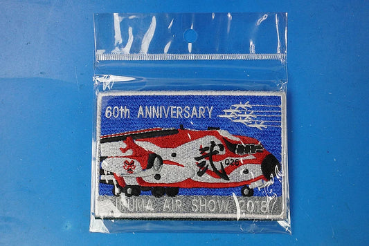 Patch JASDF C-1 Kabuki Paint 402nd Squadron Iruma Air Base 60th Anniversary Air Show 2018 Square with hook and loop