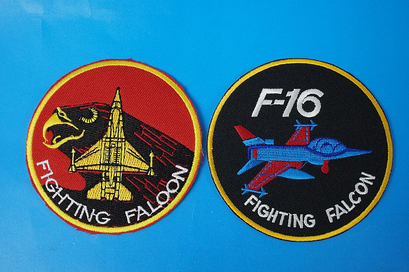 Patch USAF F-16 Fighting Falcon 2-Piece Set (2 types) without hook and loop