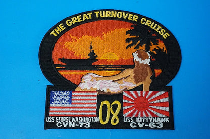 Patch USN US Navy CVN-73/CV-63 THE GREAT TURNOVER CRUISE No Velcro