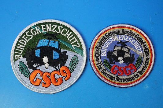 Patch BPOL German Federal Police GSG-9/9th Border Guard Group BUNDESGRENZSCHUTZ Set of 2, 2 types with Velcro