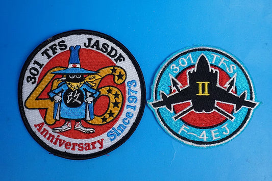 Patch JASDF F-4EJ Kai Phantom II 301st Squadron 46th Anniversary Hyakuri Air Base Spook etc 2-piece set without hook and loop
