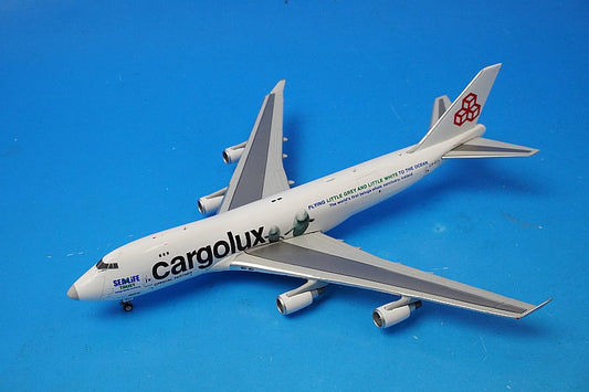 1:400 B747-400 ERF Cargolux Sea Life Trust Livery Dolphin Livery LX-ECV XX4205 JC Wings airplane model
