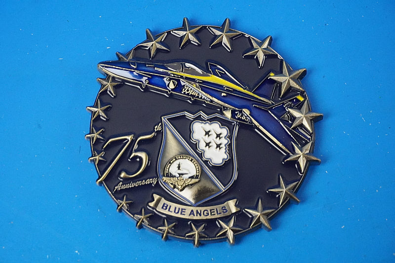 Challenge Coin US Navy Blue Angels Men in Black 75th Anniversary Coin
