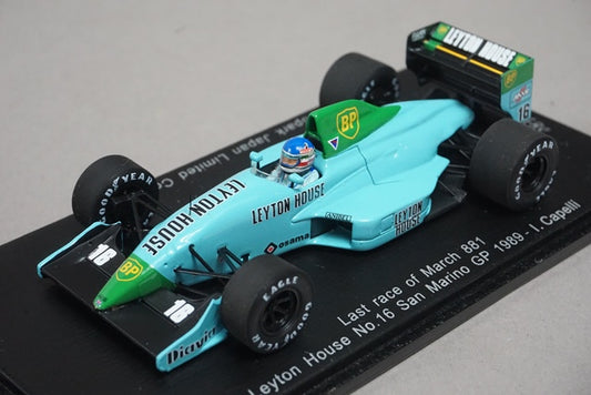 1:43 SPARK SJ2016SP2 Leyton House Last race of March 881 San Marino GP 1989 #16 I.Capelli