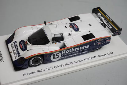 1:43 SPARK SKB43032 Porsche 962C RLR 106B 500km Kyalami Winner 1987 #15