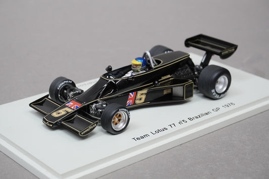 1:43 SPARK S1846 Team Lotus 77 Brazilian GP 1976 #5 R.Peterson JPS