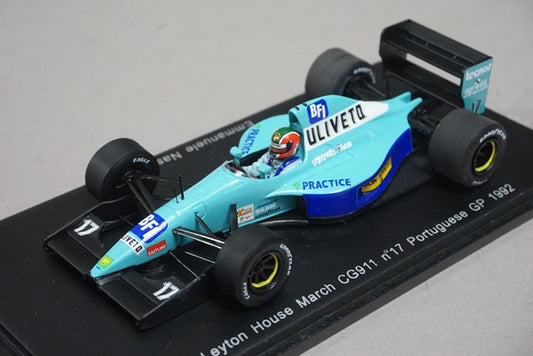 1:43 SPARK S1663 Leyton House March CG911 Portuguese GP 1992 #17 E.Naspetti