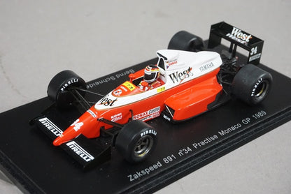 1:43 SPARK S1870 Zakspeed 891 Practice Monaco GP 1989 #34 West