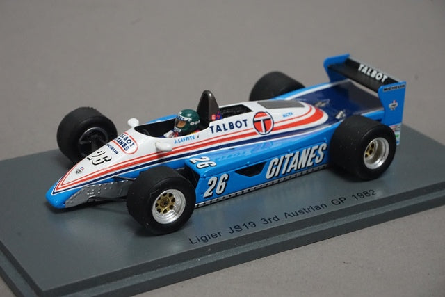 1:43 SPARK S4264 Ligier JS19 Australian GP 1982 #26 Jacques Laffite GITANES