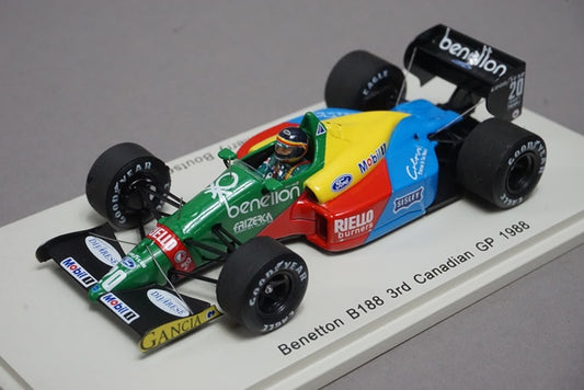 1:43 SPARK S5202 Benetton B188 3rd Canadian GP 1988 #20 Thierry Boutsen CAMEL