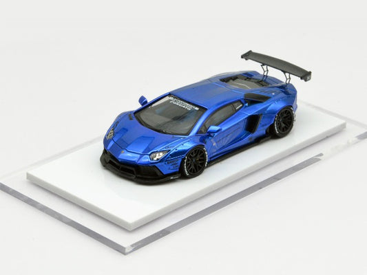 LB700-009 LB PERFORMANCE 1:64 LIBERTY WALK LB WORKS Aventador LP700 Chrome Blue