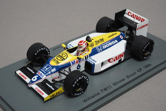 1:43 SPARK S7480 Williams FW11 Brazilian GP Winner 1986 #6 Nelson Piquet