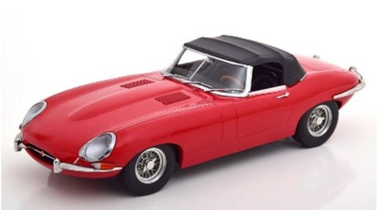 KKDC180484 KK scale 1:18 Jaguar E-Type Convertible closed Series 1 LHD 1961 Red/Black interieur