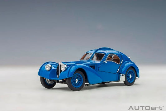 50947 AUTOart 1:43 Bugatti Type 57SC Atlantic 1938 (Blue with Wire Spoke Wheels)