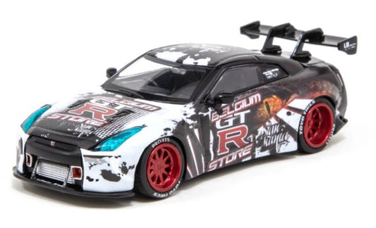 KJ64002BG KJMINIATURES 1:64 Nissan LBWK GT-R R35 Belgium GTR store edition
