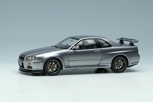 [ Back-order ] Make Up EIDOLON EM462G 1:43 Nissan Skyline GT-R (BNR34) V-spec 1999 Athlete Silver