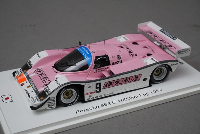 1:43 Spark SJ082 Porsche 962C 1000km Fuji 1989 #9 B.Wolek / F.Jeliński model car