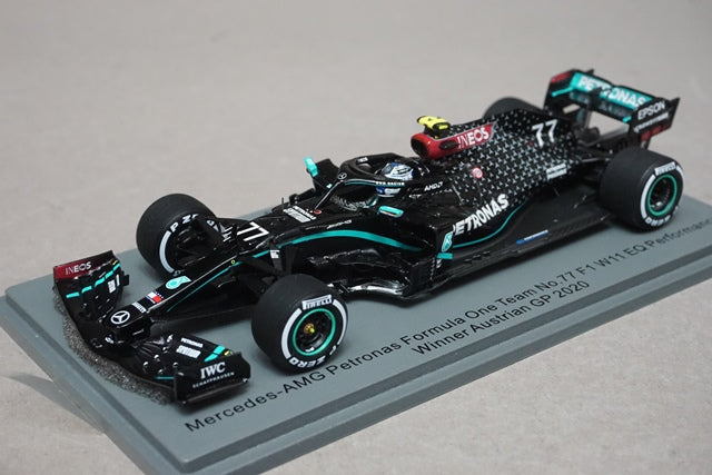 1:43 SPARK S6466 Mercedes AMG F1 W11 EQ Performance Austrian GP winner 2020 #77 Valtteri Bottas