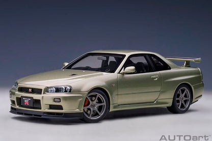 77404 AUTOart 1:18 Nissan Skyline GT-R R34 V Spec II Nur Millennium Jade model car