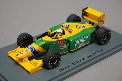 1:43 SPARK S4773 Benetton B193B Monaco GP R.Patrese 1993 #6 CAMEL model car