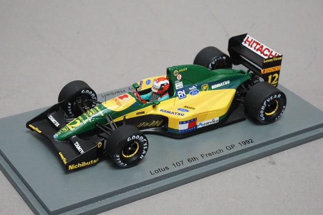 1:43 SPARK S5356 Lotus 107 6th France GP 1992 #12