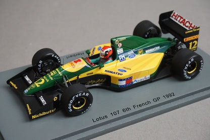 1:43 SPARK S5356 Lotus 107 6th France GP 1992 #12 model car