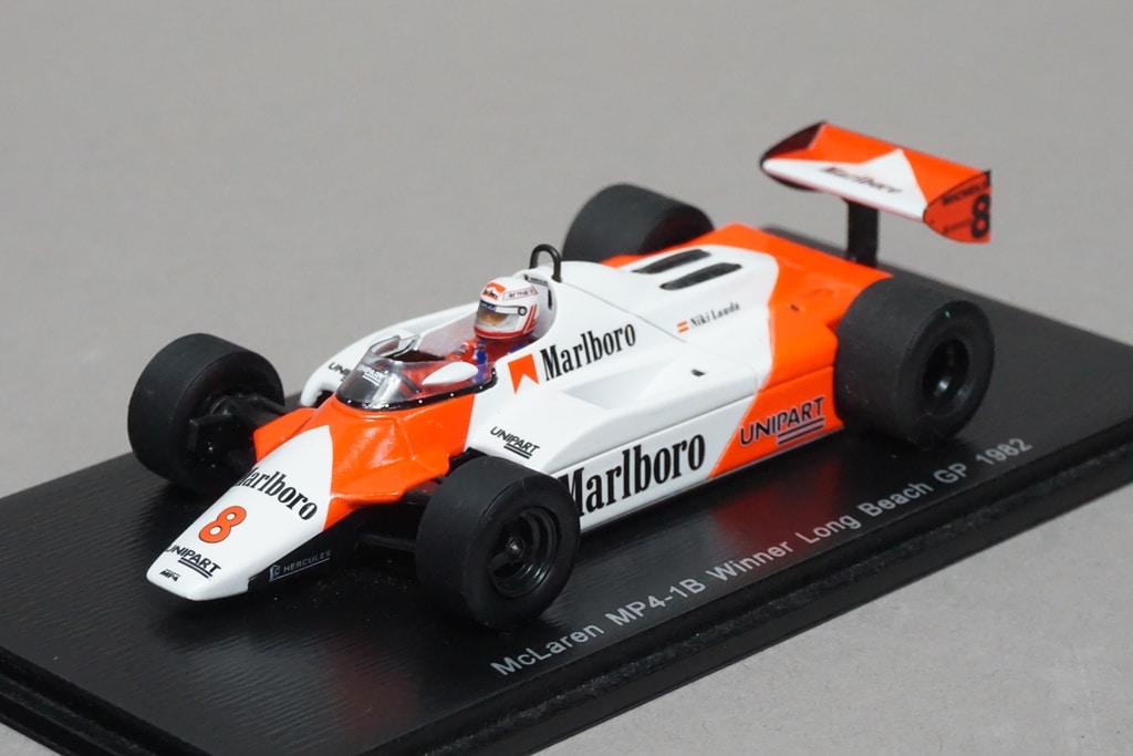 1:43 SPARK S4303 McLaren MP4-1B Long Beach GP Winner 1982 #8 Marlboro