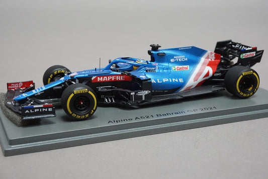 1:43 SPARK S7664 Alpine A521 #14 Alpine F1 Team Bahrain GP 2021 Fernando Alonso