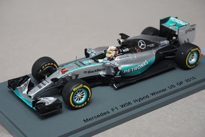 1:43 SPARK S4622 Mercedes F1 W06 Hybrid American GP Winner 2015 #44 L.Hamilton