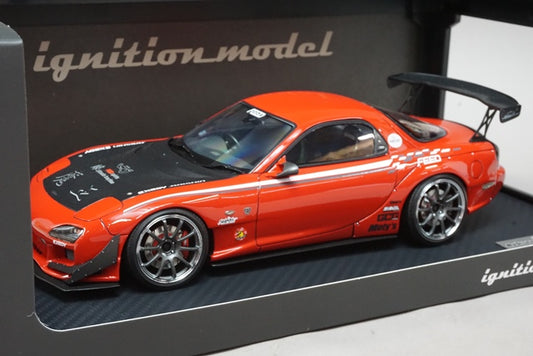 1:18 ignition model IG2042 FEED RX-7 FD3S Maou Red model car